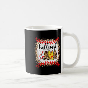 Ballpark mama ball happy mother's day leopard coffee mug