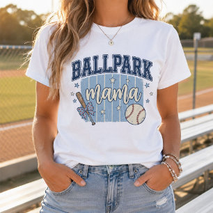 Ballpark Mama Baseball Mum Varsity Graphic T-Shirt