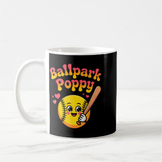 Ballpark Poppy Softball And Baseball Poppy Cute Coffee Mug