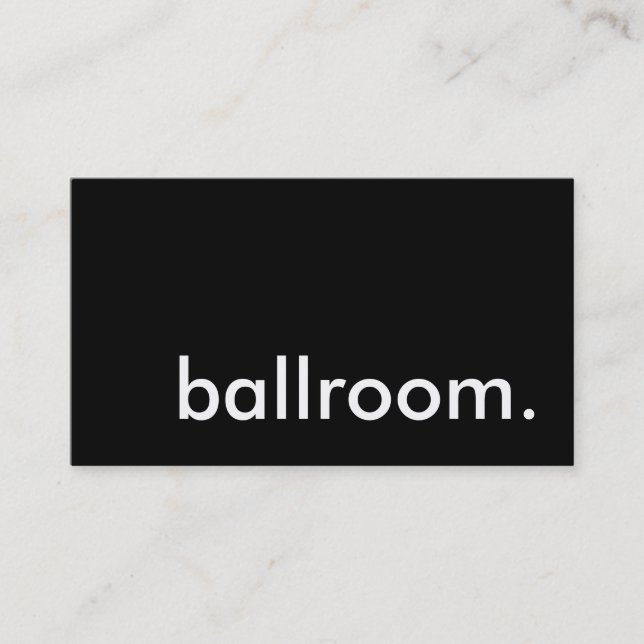 ballroom. business card (Front)