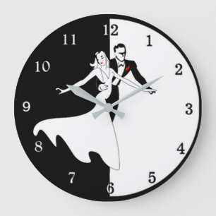 Ballroom Couple Large Clock