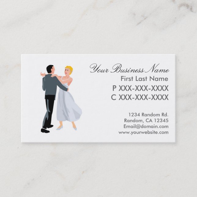 Ballroom dance couple business cards (Front)