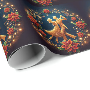 Ballroom Dance Couple  Christmas Wrapping Paper