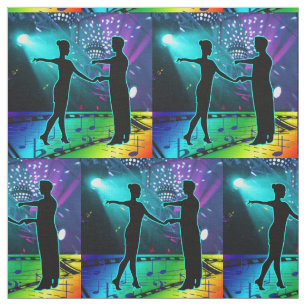 Ballroom Dance Couple Stage Lights And Music #3 Fabric