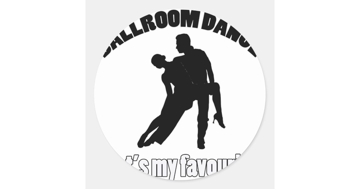 ballroom dance designs classic round sticker | Zazzle