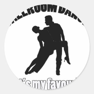 ballroom dance designs classic round sticker
