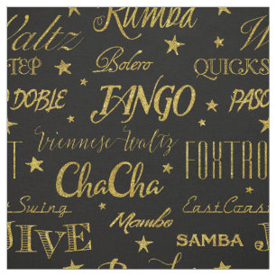 Ballroom Dance Repeat   Custom Background Colour Fabric