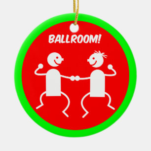 Ballroom dancers ceramic ornament