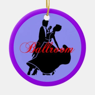 Ballroom dancers ceramic ornament