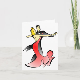 Ballroom Dancers dancing couple swing dance Card