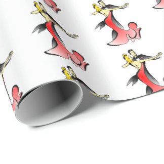 Ballroom Dancers dancing couple swing dance Wrapping Paper