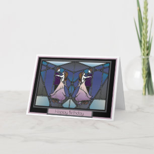 Ballroom Dancers greetings card