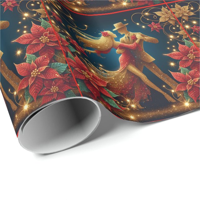 Ballroom Dancers  Holidays Christmas  Wrapping Paper (Roll Corner)