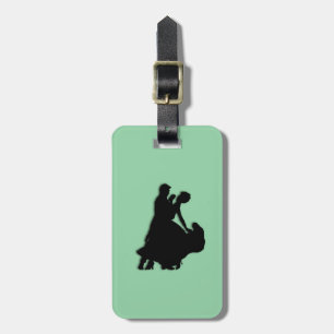 Ballroom Dancers Silhouette Luggage Tag