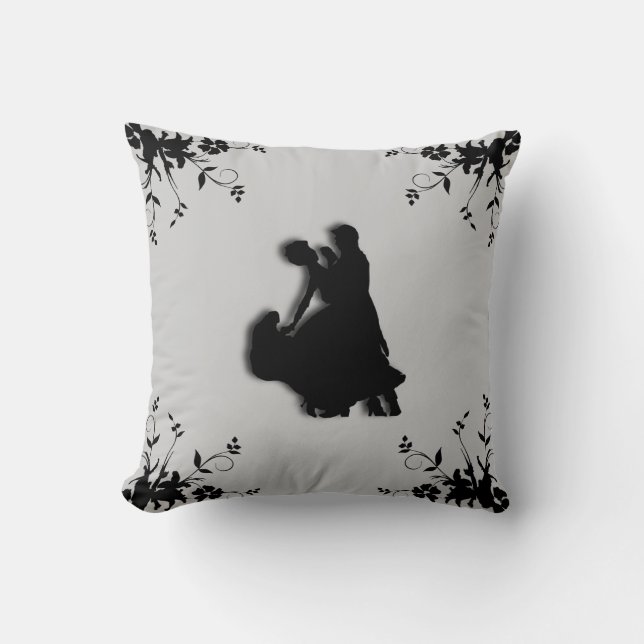 Ballroom Dancers Waltz Decorative Throw Pillow (Front)