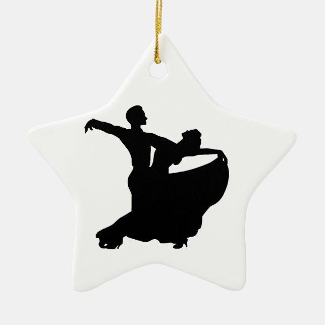 Ballroom Dancing Ceramic Ornament (Front)