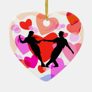 ballroom dancing ceramic ornament