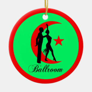 Ballroom dancing ceramic ornament
