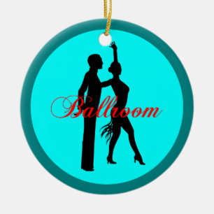 Ballroom dancing ceramic tree decoration