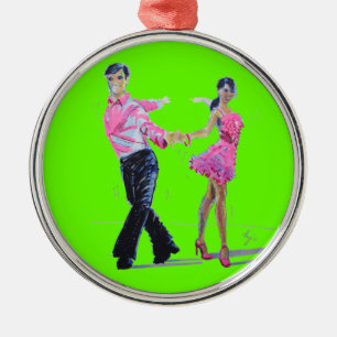 Ballroom Dancing Christmas tree ornament Cha Cha