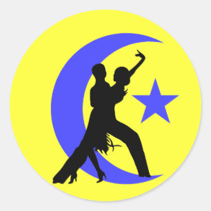 Ballroom Dancing Classic Round Sticker