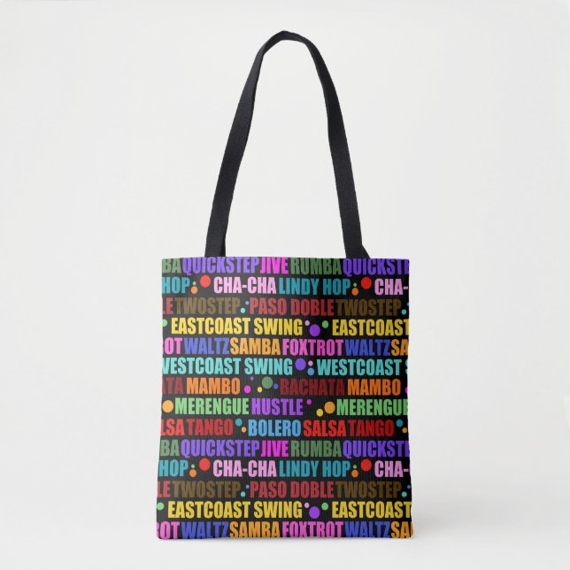 Ballroom Dancing | Colourful Dance Styles Tote Bag (Front)