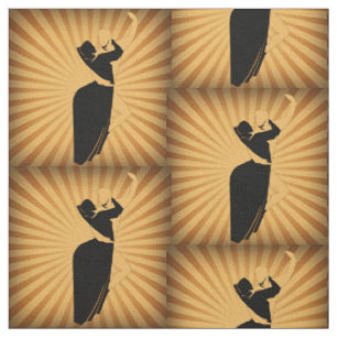 Ballroom Dancing Couple On Tan Fabric