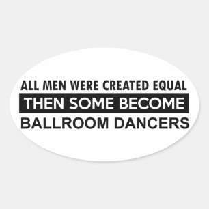 Ballroom dancing designs oval sticker