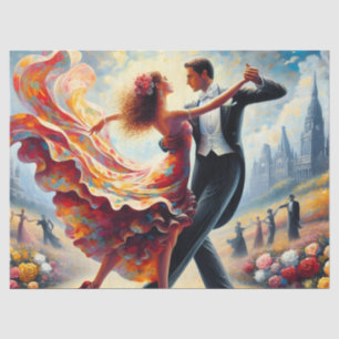 Ballroom Dancing Ephemera Furniture Decoupage Tissue Paper
