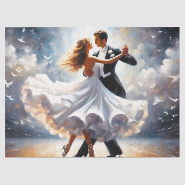 Ballroom Dancing Ephemera Furniture Decoupage Tissue Paper (Front)