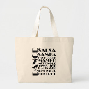 ballroom dancing large tote bag