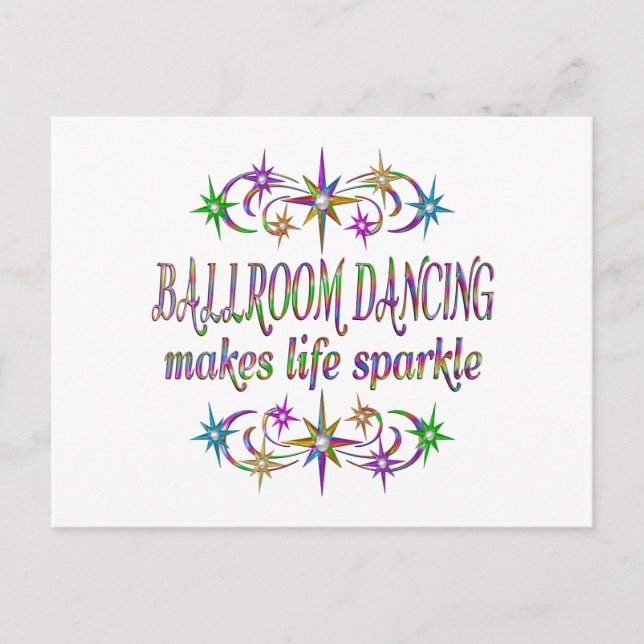 Ballroom Dancing Sparkles Postcard (Front)