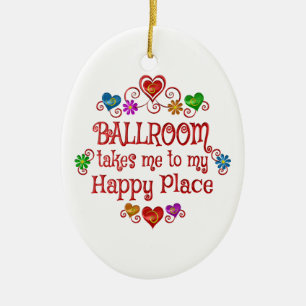 Ballroom Happy Place Ceramic Tree Decoration