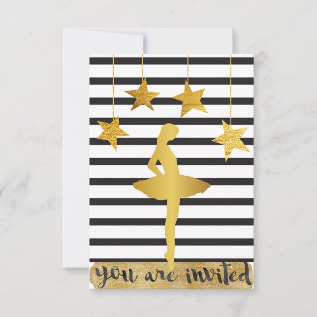 Ballroom Modern Dancer Piruette Vip Invitation (Front)