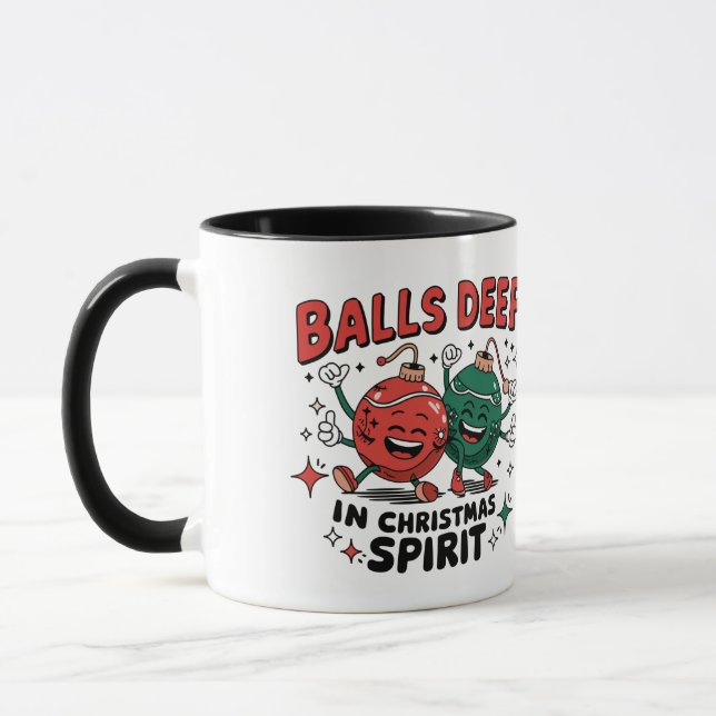 Balls Deep Christmas Spirit Mug (Left)