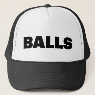 BALLS fun slogan trucker hat