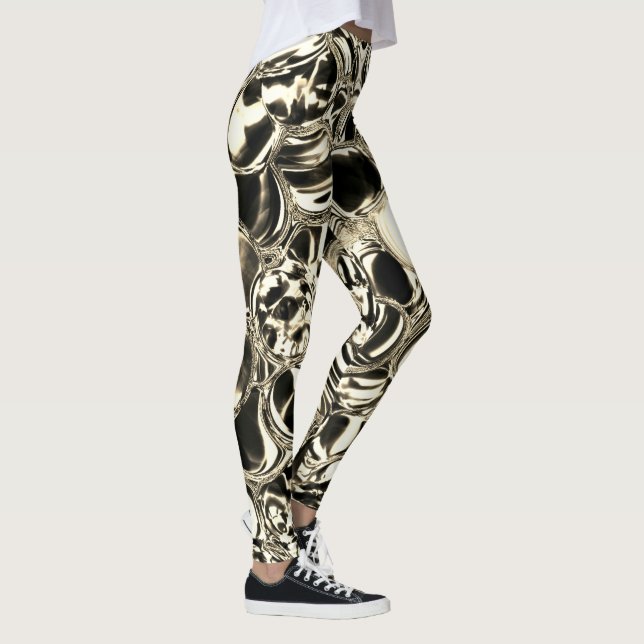Balls of glass or of metallic? Gold and black Leggings (Right)