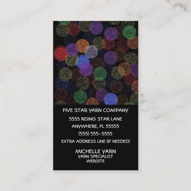 Balls of Yarn Art Business Card (Front)