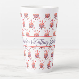 Balls of Yarn Personalised Knitting Saying Latte Mug