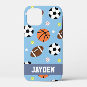 Balls Sports Themed Pattern Personalized iPhone 12 Mini Case