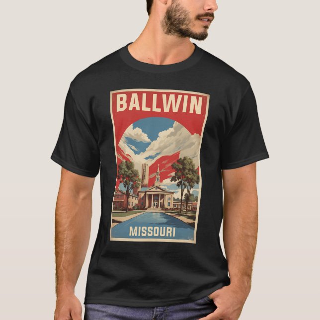 Ballwin Missouri Usa Vintage Travel Tourism   T-Shirt (Front)