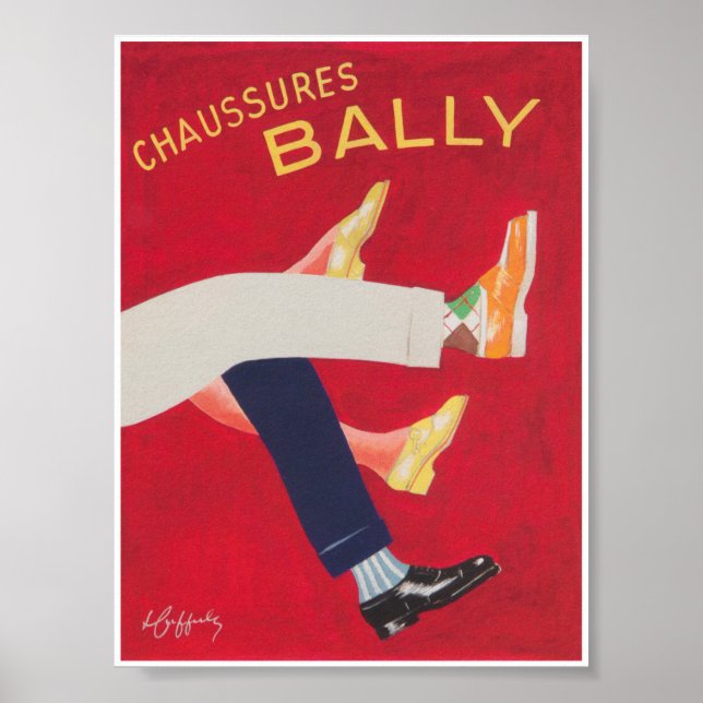 Bally Shoes Vintage Fashion Poster (Front)