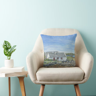 Ballyconneely Cottage Cushion, Galway, Ireland Cushion