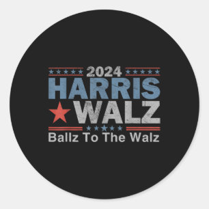 Ballz To The W Harris W 2024 Kalama Harris Waltz 2 Classic Round Sticker