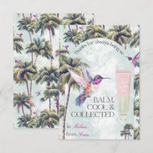 Balm Cool & Collected Hummingbird Thank You Card