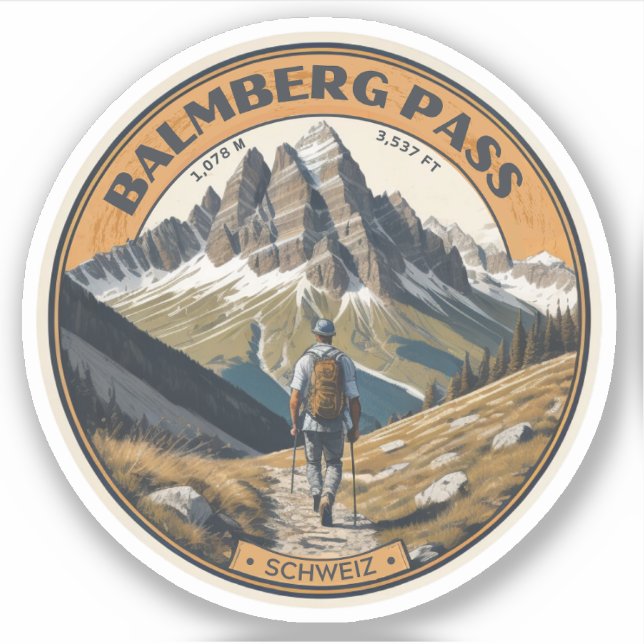 Balmberg Pass swiss alps hiking trails (Front)