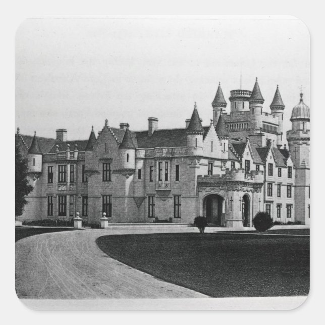 Balmoral Castle Square Sticker (Front)