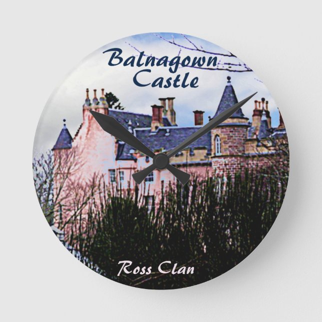Balnagown Castle – Ross Clan Round Clock (Front)