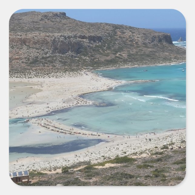 Balos Lagoon Tropical Beach Stickers (Front)