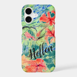 Balsam and Lobelia flowers and your Name